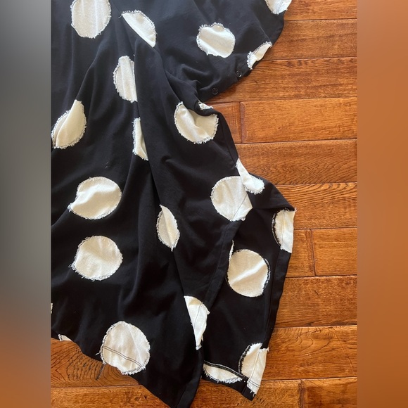 Yohji Yamamoto Tunic Dress Polka Dot Black and Cream White Size S - Picture 14 of 16